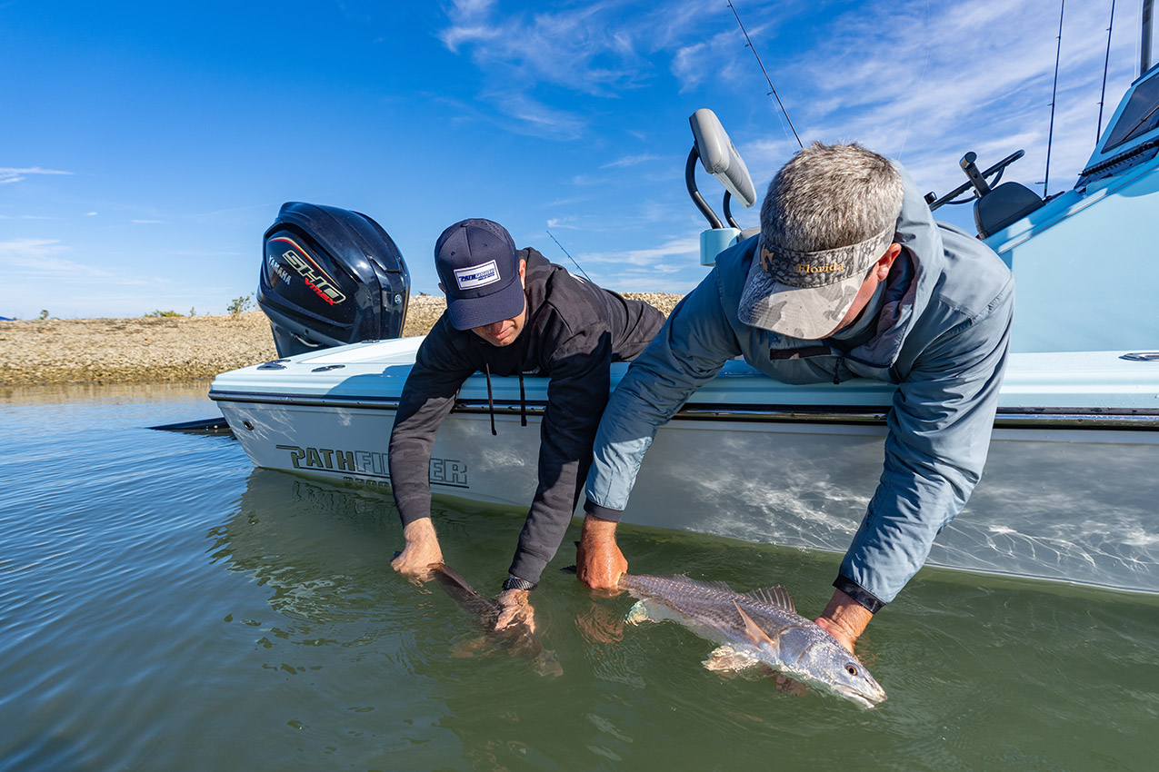 Pathfinder 2300 HPS Redfish Release.