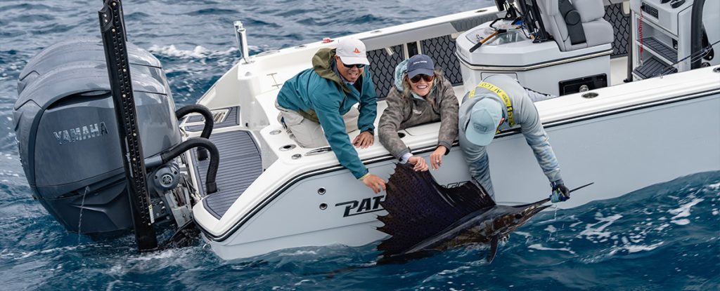 Pathfinder 2800 Hybrid Twin Engine Bay Boat.