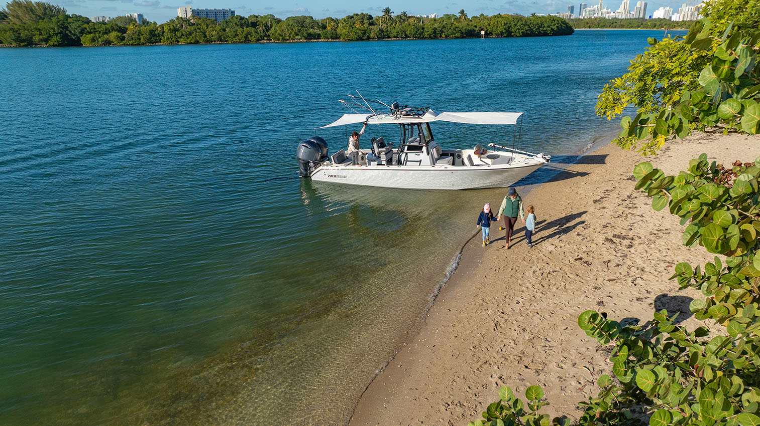 Pathfinder 2800 Hybrid Sunshades for Front & Back Deck.