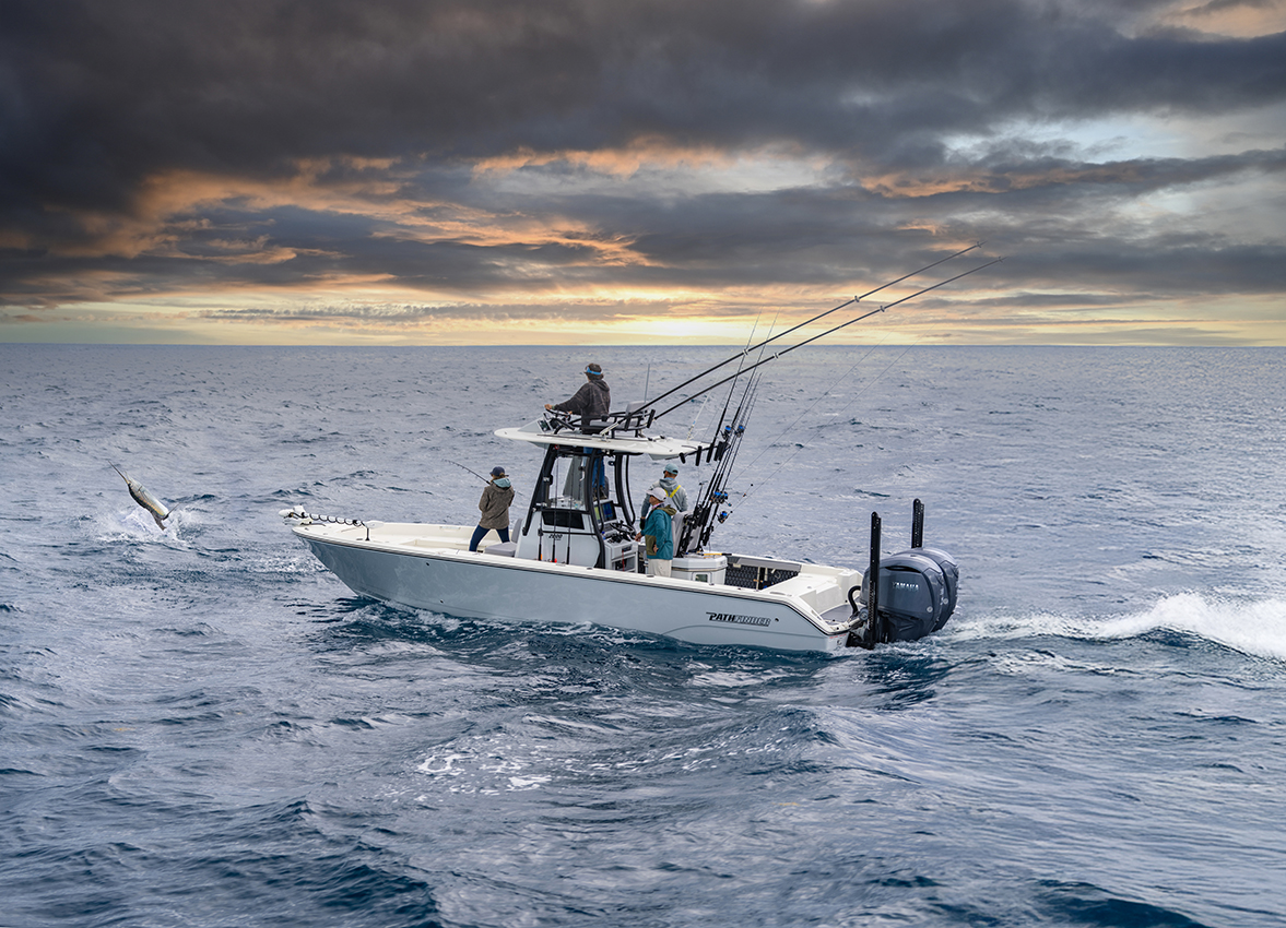 Sailfish hookup in Pathfinder 2800 Hybrid Bay Boat.