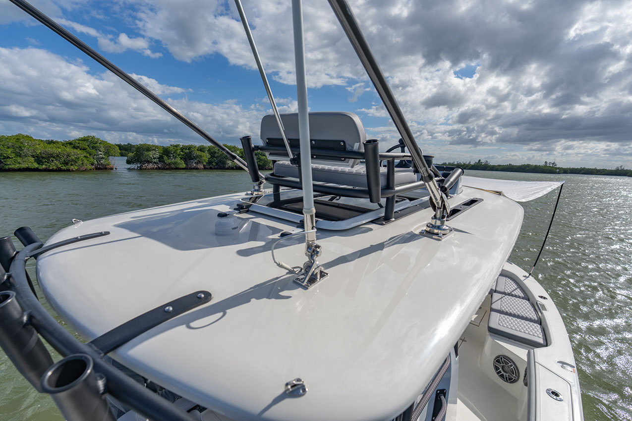 Pathfinder 2800 Hybrid stand through 2nd station seat.