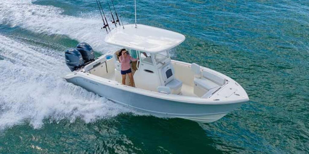 Cobia center console boat running
