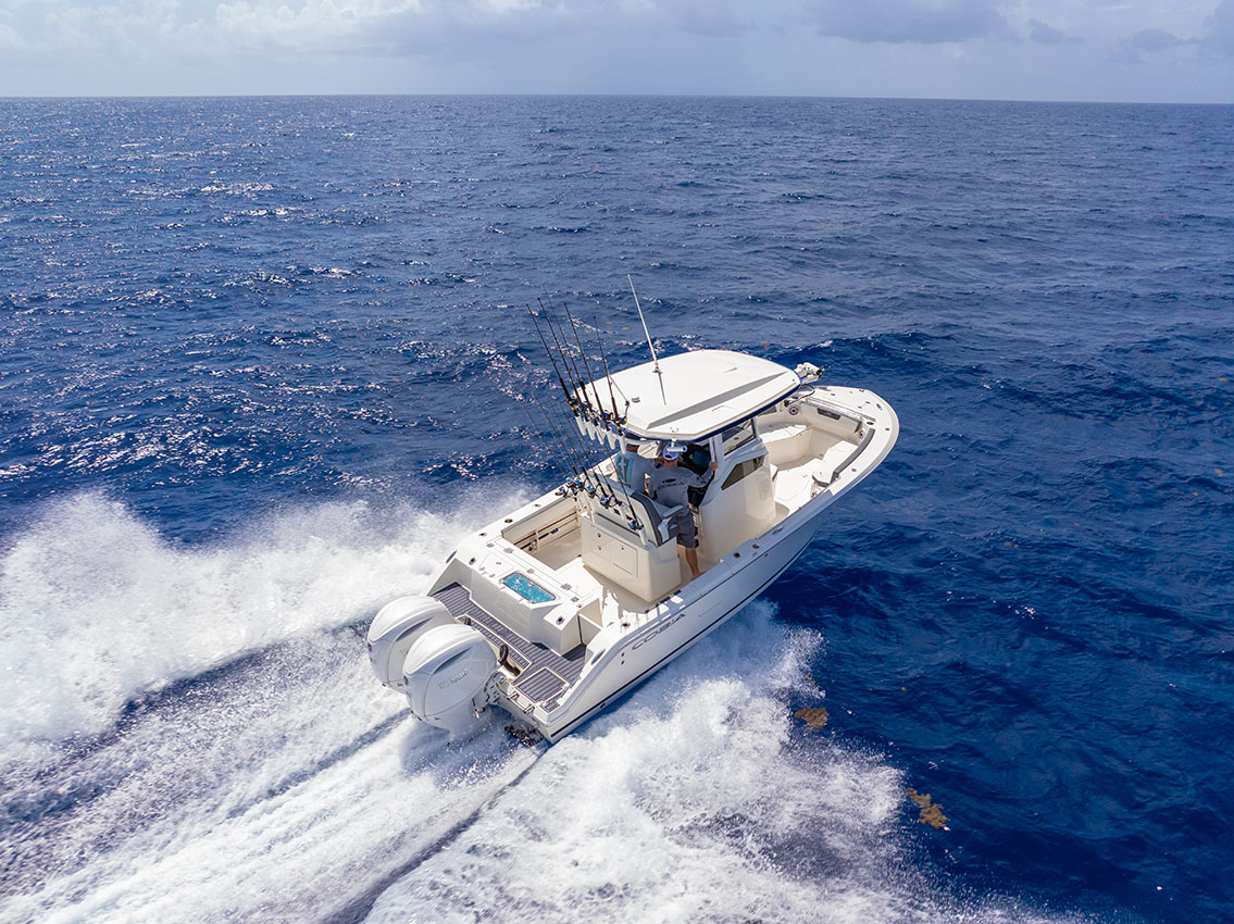 Cobia Boats 245 center console 24-foot fishing boat.