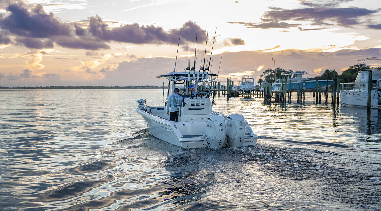 Cobia Boats 245 center console 24-foot fishing boat.