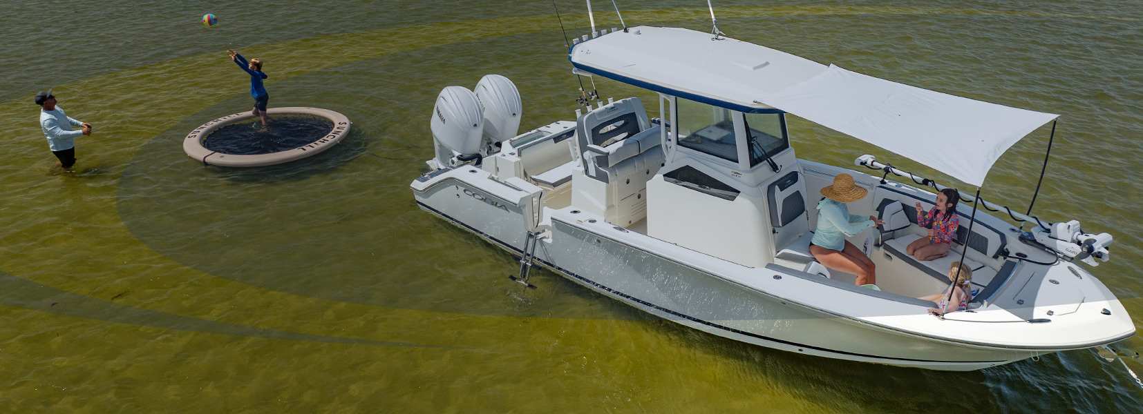 Cobia Boats 245 center console 24-foot sandbar boat.