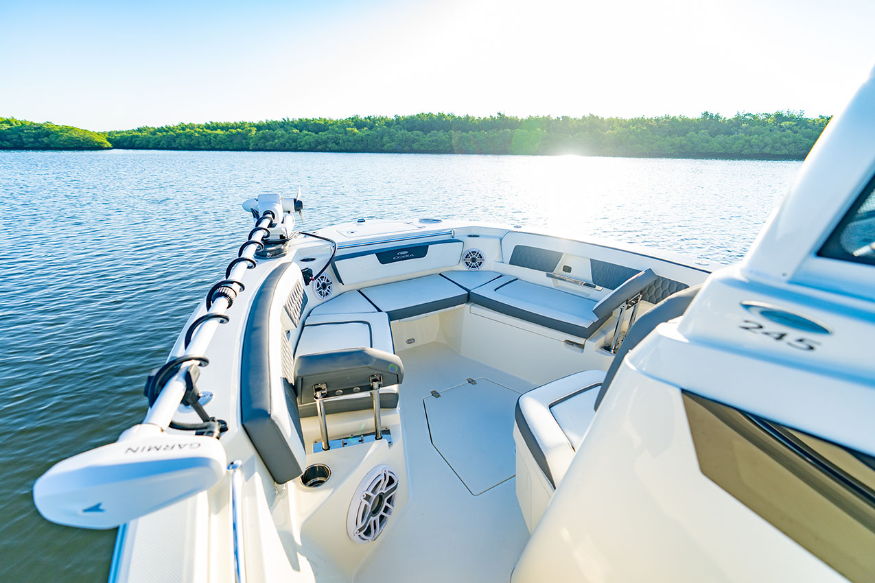 Cobia 245 CC Bow Seating With Forward Facing Backrests