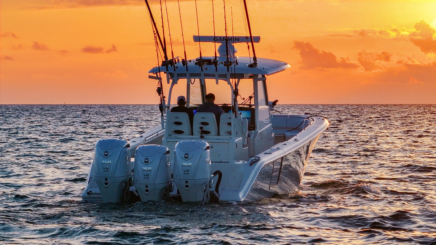 Cobia 350 CC and triple 350 Yamaha Outboards.