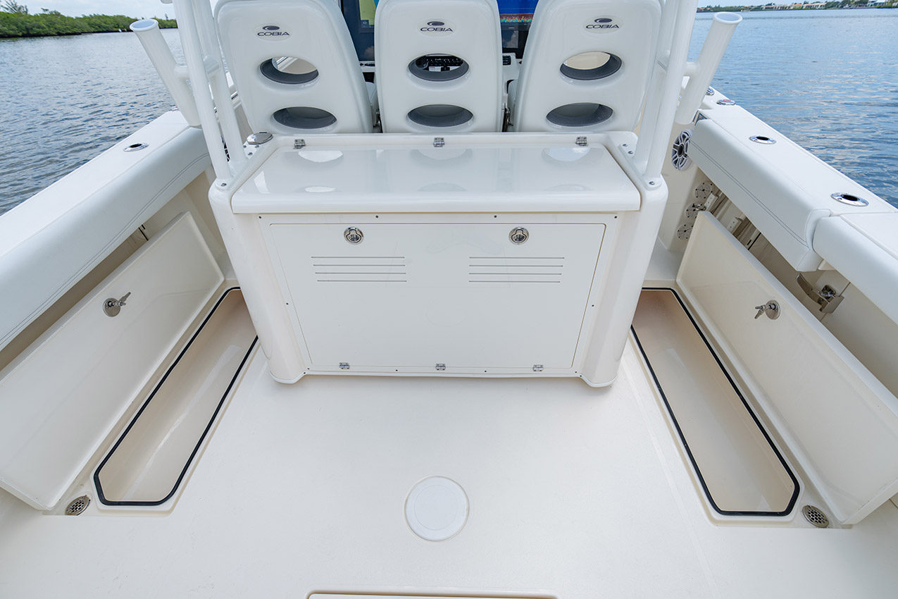 Cobia 350 Center Console Fish Boxes.